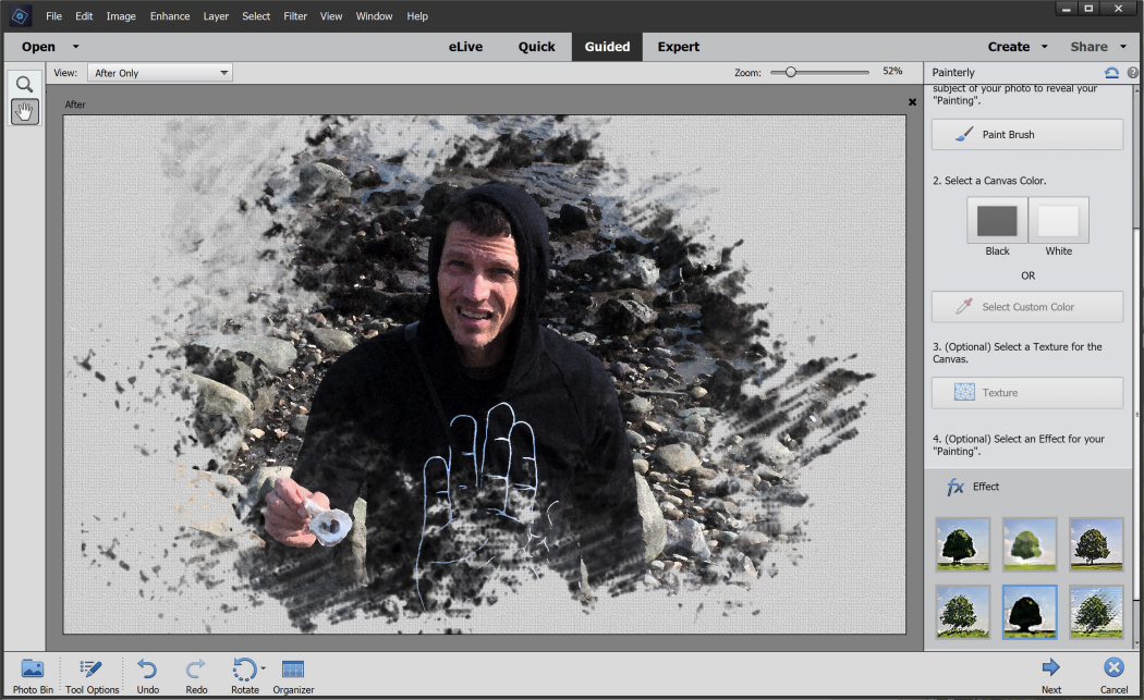 choose paint brush color in photoshop elements for mac